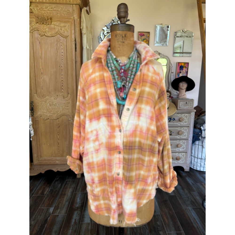 Moonshine Salvage Lead With Grace Fairy Flannel Shirt Boho Cottagecore M - Picture 6 of 12